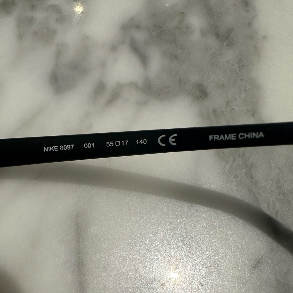 Nike Eyeglass Rectangle Frames 8097 Black 55-10/1… - image 3